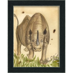 'rhino' framed art - Interior Mojo llc