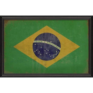 Brazilian flag art - Interior Mojo llc