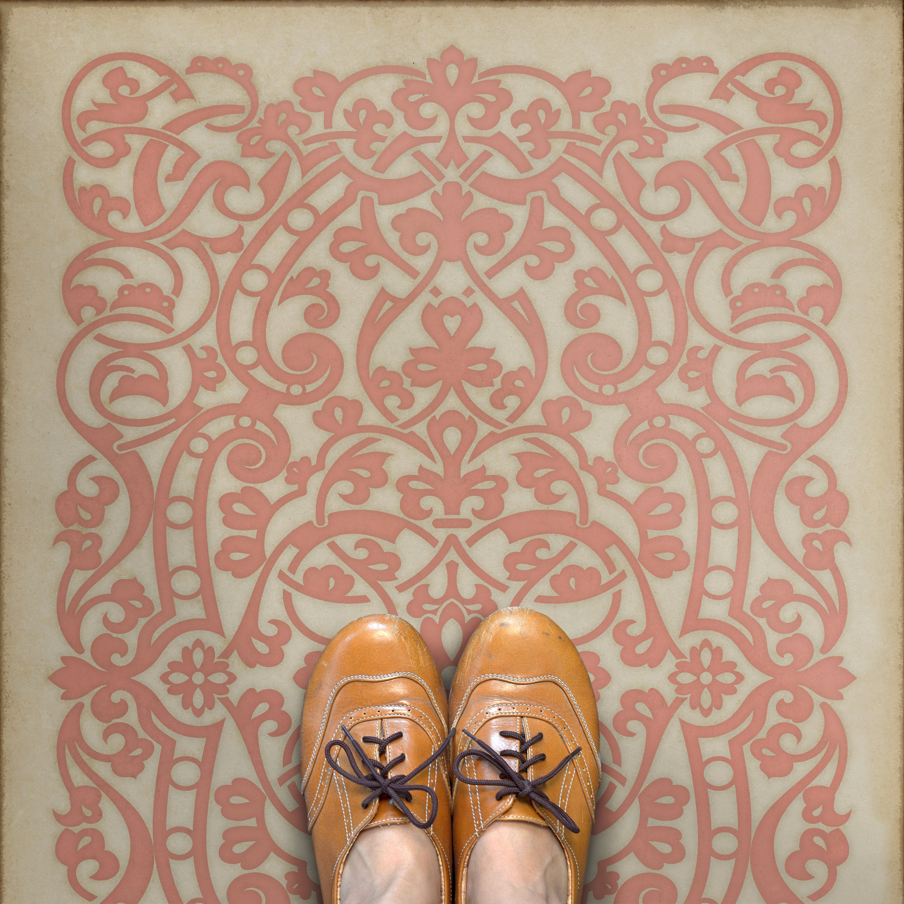 Pattern 77 Brahms Washable Vinyl Area Rugs