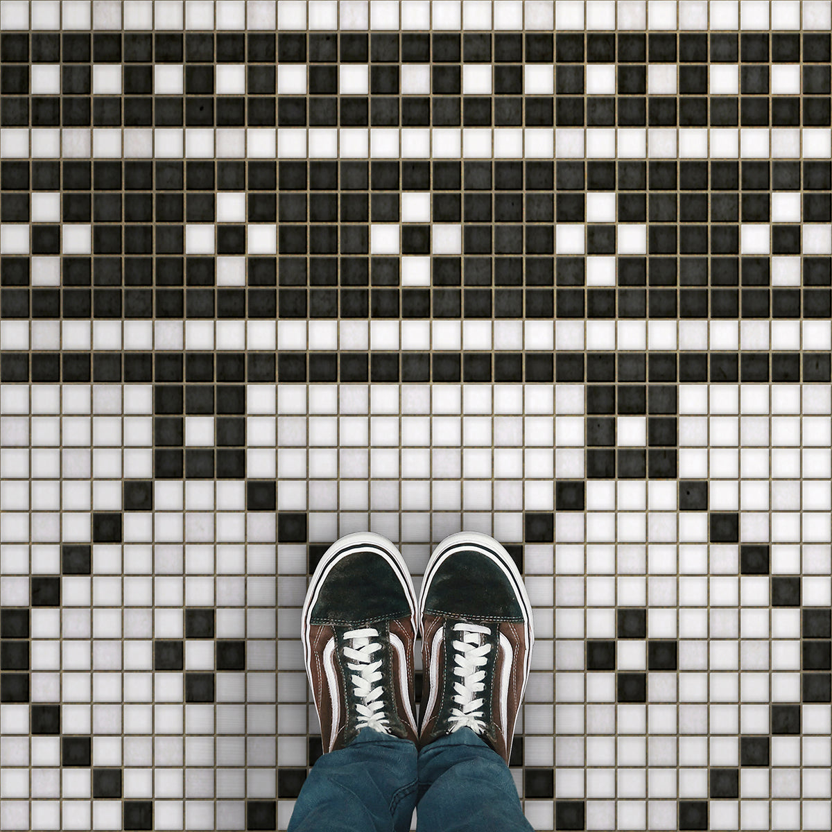 Allerton Mosaic Washable Vinyl Area Rugs