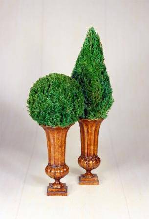 Mantle Top Topiaries - Preserved Globe or Cone - Interior Mojo llc