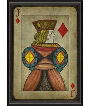 Jack of Diamonds with border - Interior Mojo llc