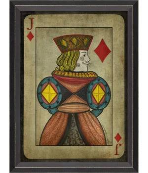 Jack of Diamonds with border - Interior Mojo llc