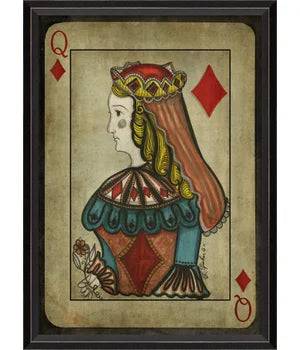 Queen of Diamonds with border - Interior Mojo llc