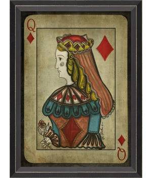 Queen of Diamonds with border - Interior Mojo llc