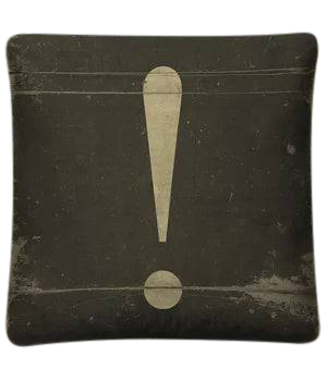 vintage 'Exclamation' throw pillow - Interior Mojo llc