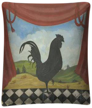 vintage 'King of the Coop' throw pillow - Interior Mojo llc