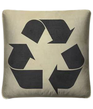 vintage 'Recycle' throw pillow - Interior Mojo llc