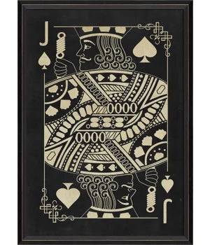 Jack of Spades White on Black - Interior Mojo llc