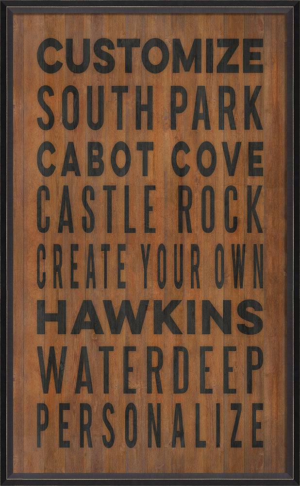 Coastal Cities on wood print - Personalized - Interior Mojo llc