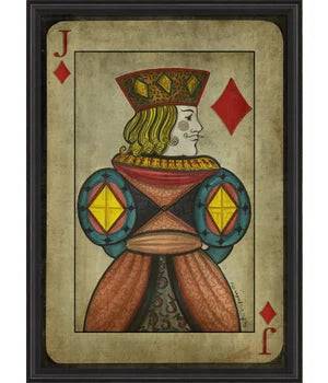 Jack of Diamonds with border - Interior Mojo llc