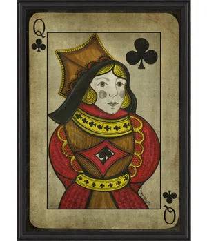 Queen of Clubs with border - Interior Mojo llc