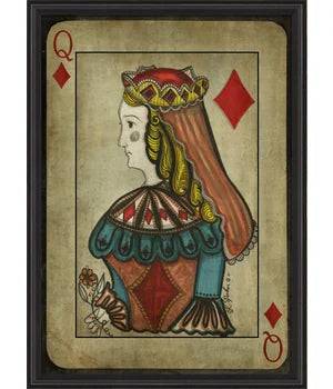 Queen of Diamonds with border - Interior Mojo llc