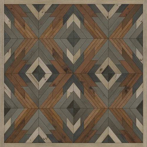 Square Vinyl Rug-low maintenance-various sizes - Interior Mojo llc