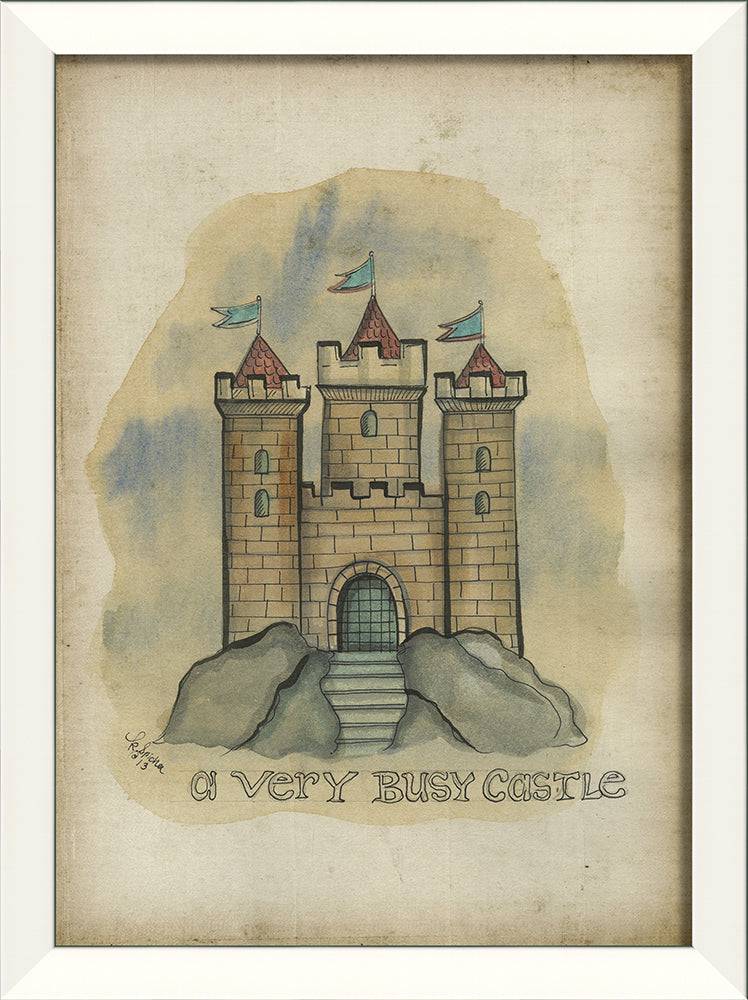 A Very Busy Castle Child art - Interior Mojo llc