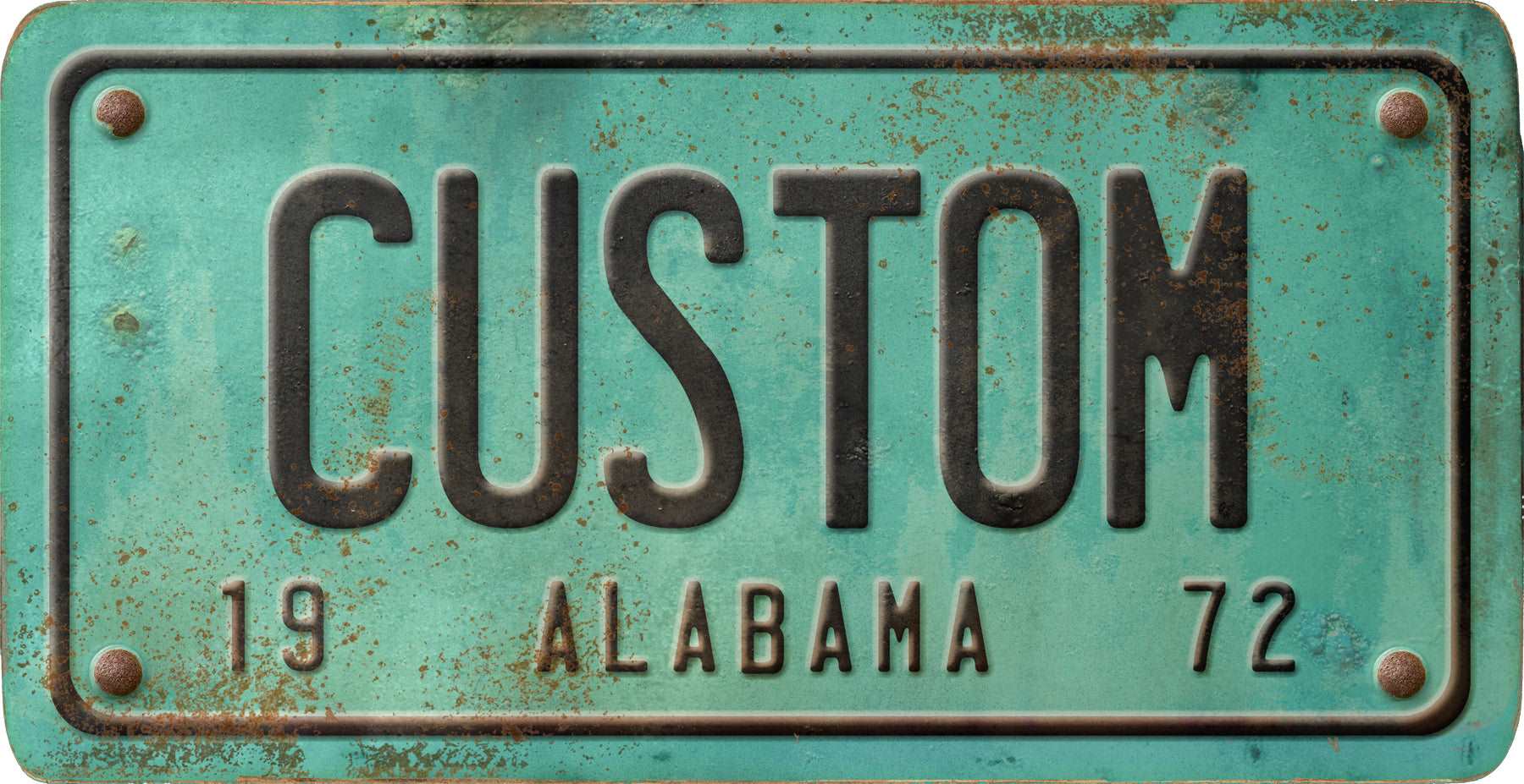 Decorative Personalized U.S. State License Plate - Alabama - Interior Mojo llc