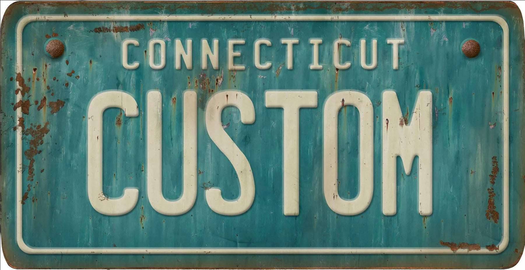 Decorative Personalized U.S. State License Plate - Connecticut - Interior Mojo llc