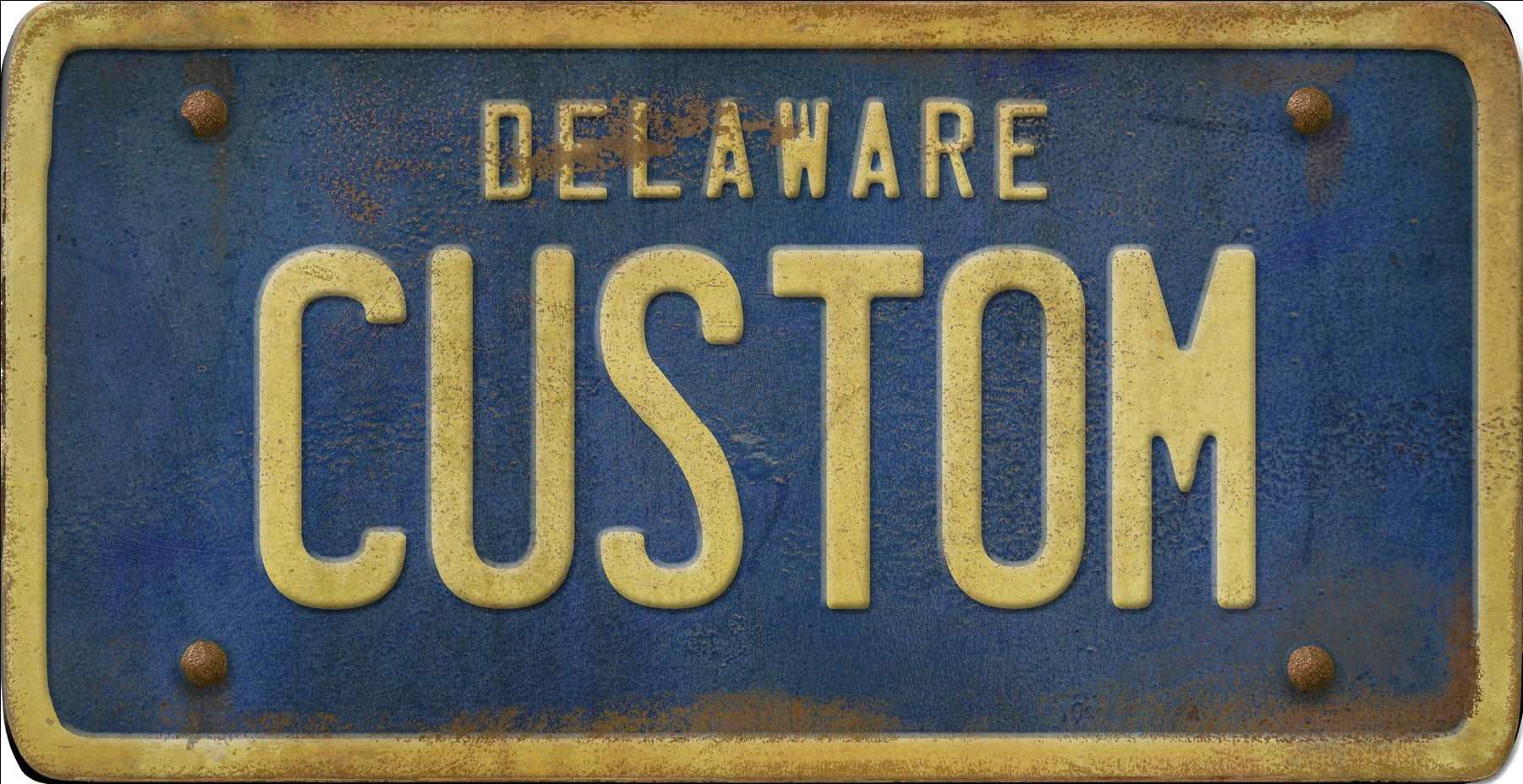 Decorative Personalized U.S. State License Plate - Delaware - Interior Mojo llc