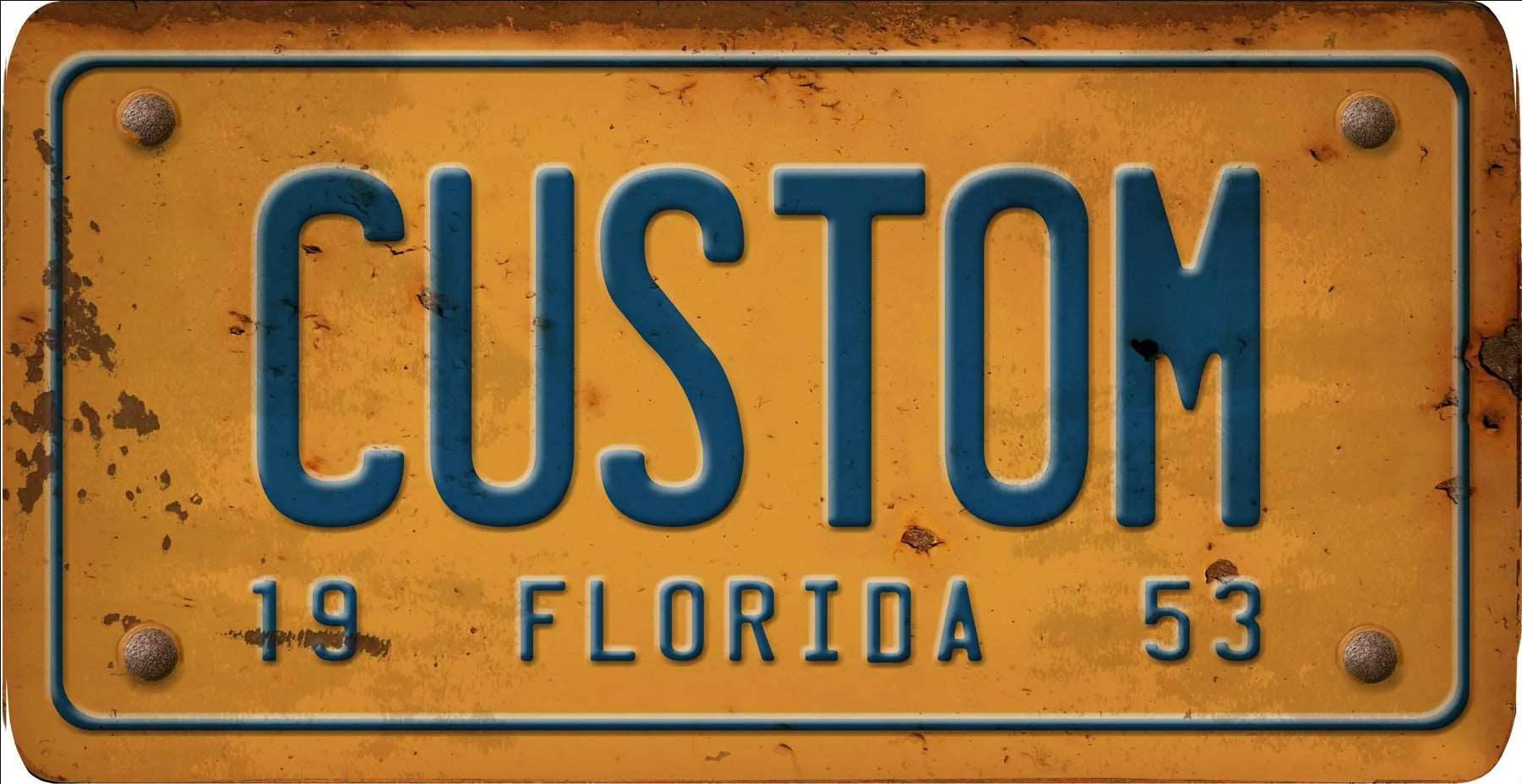 Decorative Personalized U.S. State License Plate - Florida - Interior Mojo llc