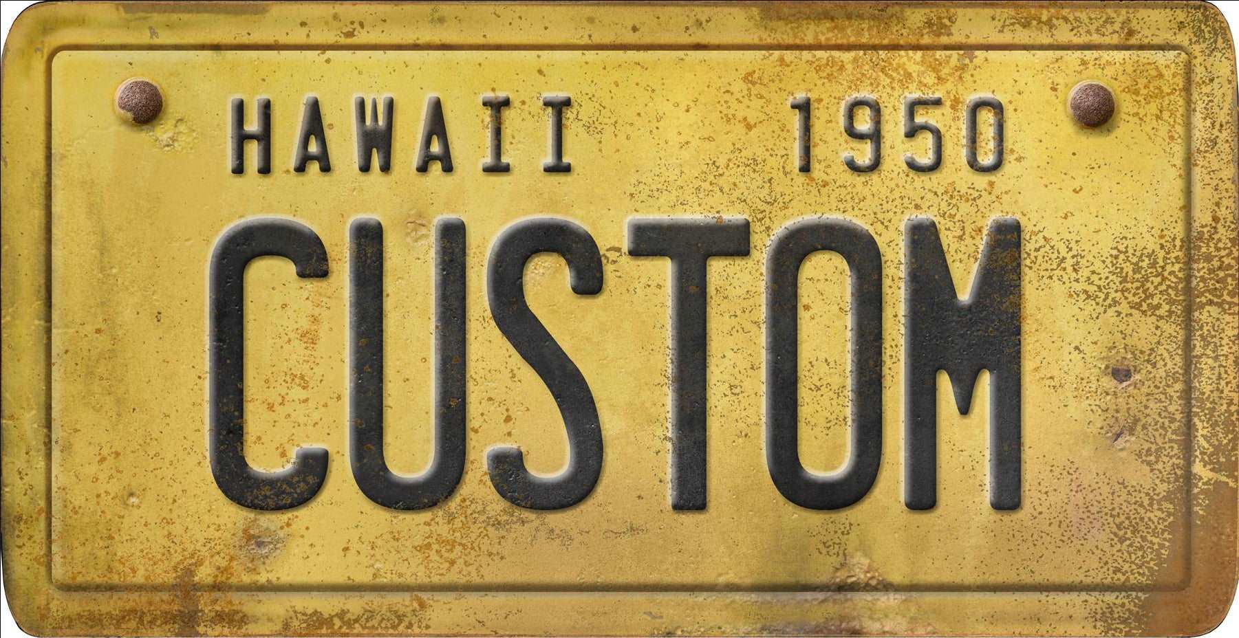 Decorative Personalized U.S. State License Plate - Hawaii - Interior Mojo llc