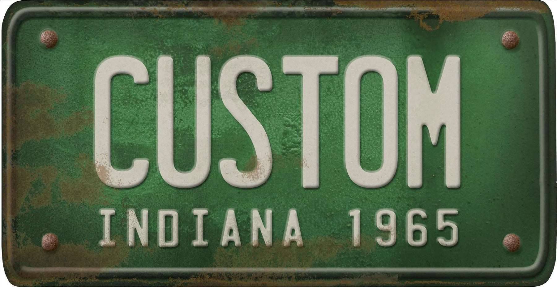 Decorative Personalized U.S. State License Plate - Indiana - Interior Mojo llc