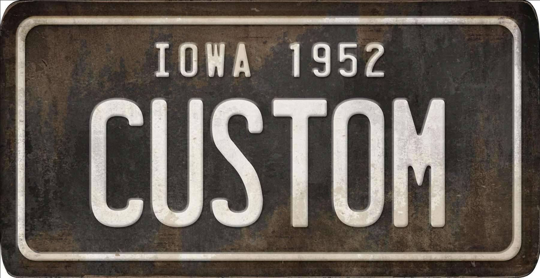 Decorative Personalized U.S. State License Plate - Iowa - Interior Mojo llc