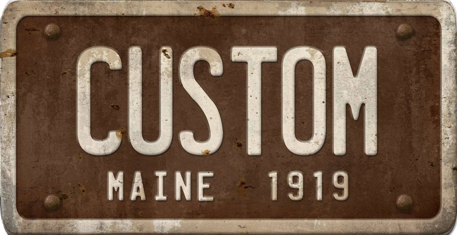 Decorative Personalized U.S. State License Plate - Maine - Interior Mojo llc