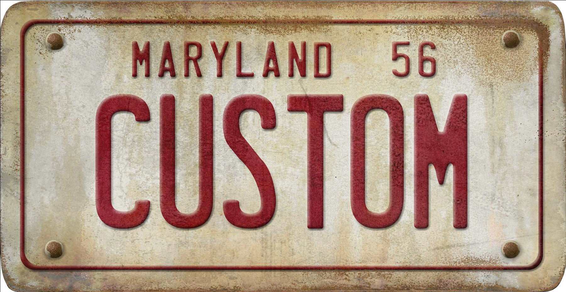 Decorative Personalized U.S. State License Plate - Maryland - Interior Mojo llc