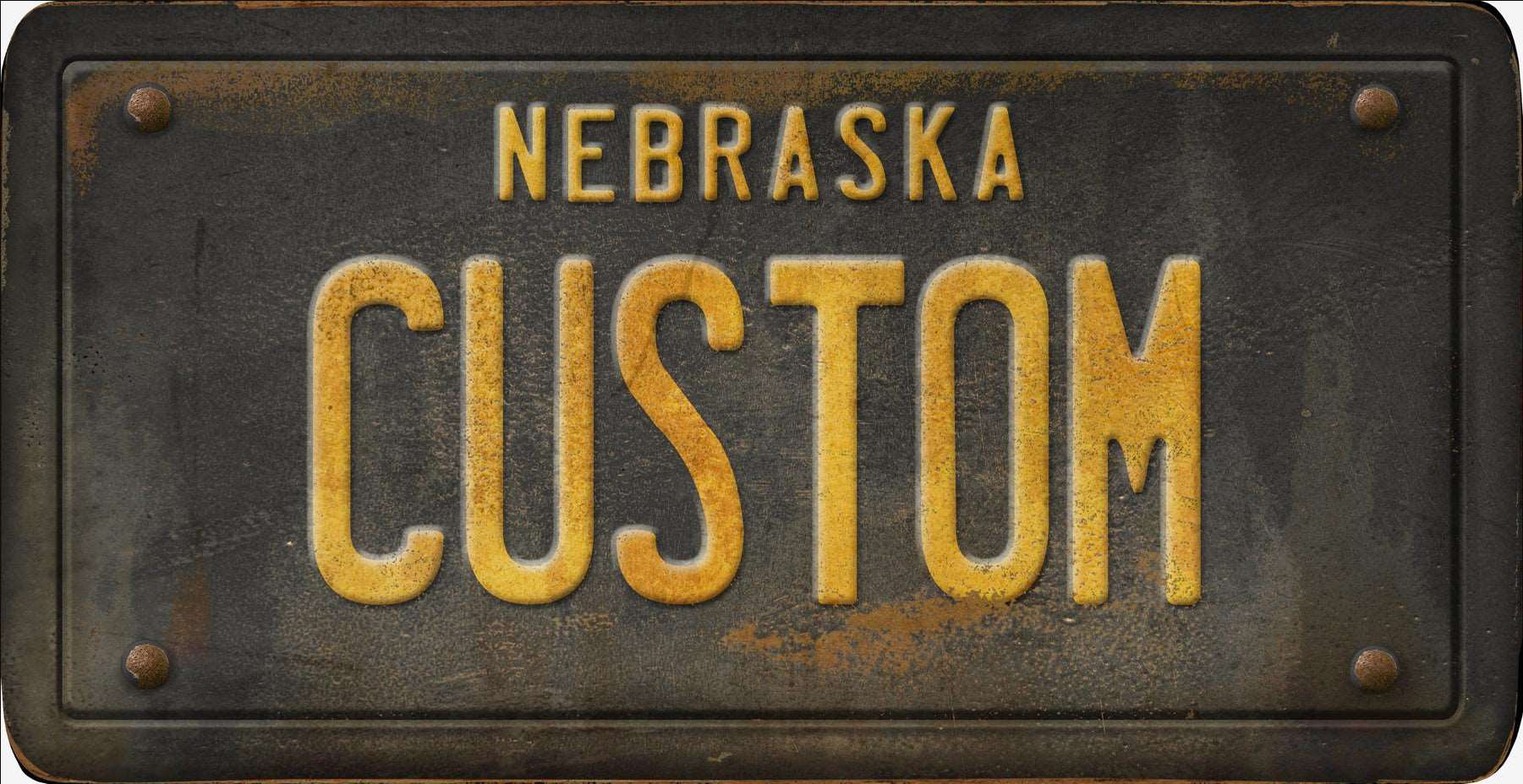 Decorative Personalized U.S. State License Plate - Nebraska - Interior Mojo llc