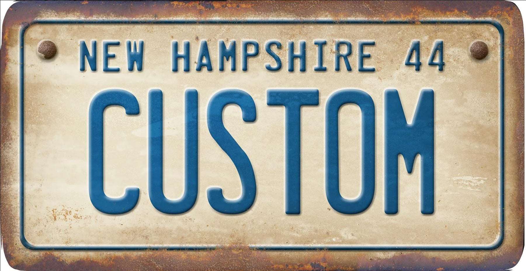 Decorative Personalized U.S. State License Plate - New Hampshire - Interior Mojo llc