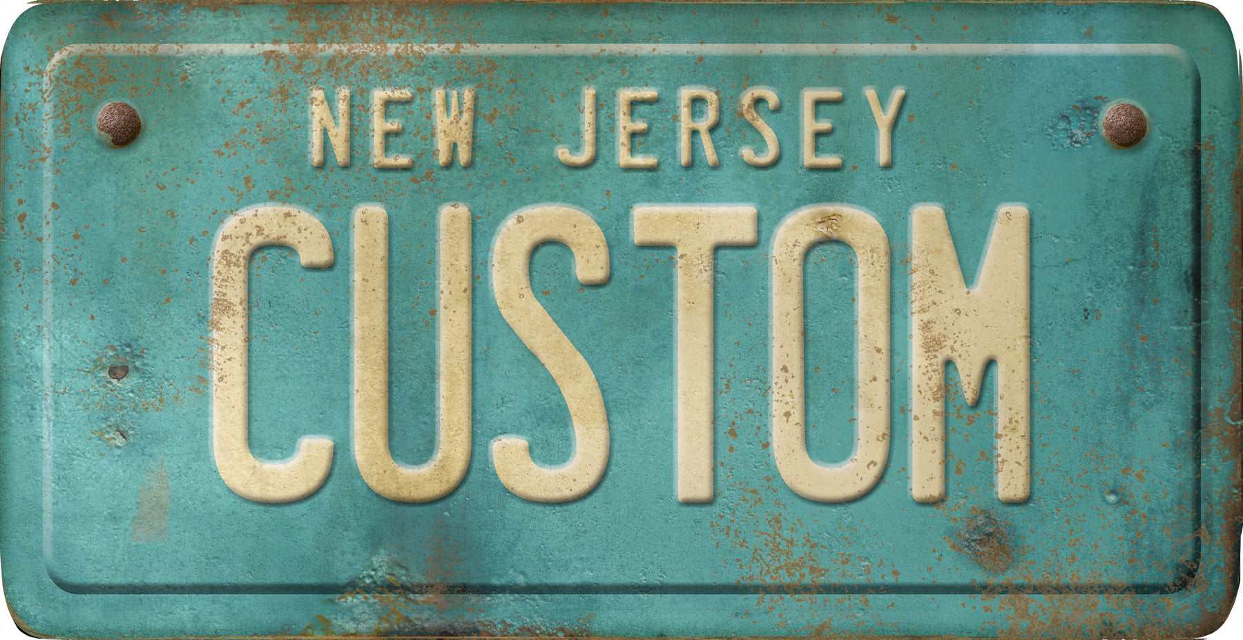 Decorative Personalized U.S. State License Plate - New Jersey - Interior Mojo llc