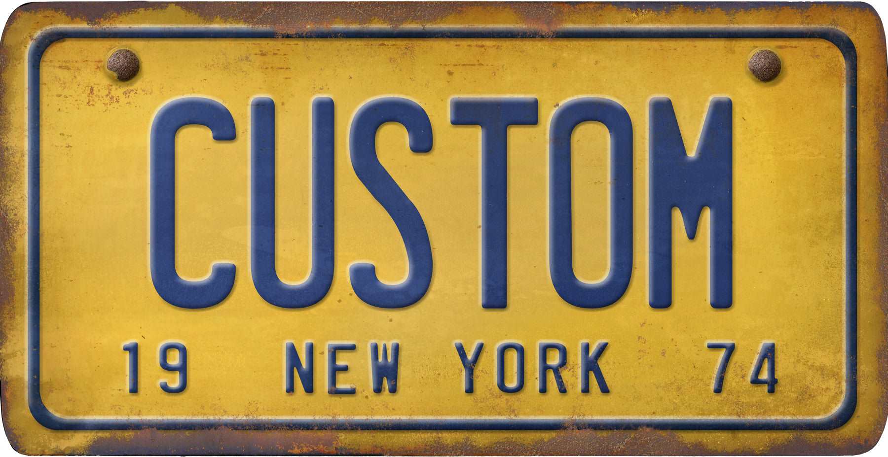 Decorative Personalized U.S. State License Plate - New York - Interior Mojo llc