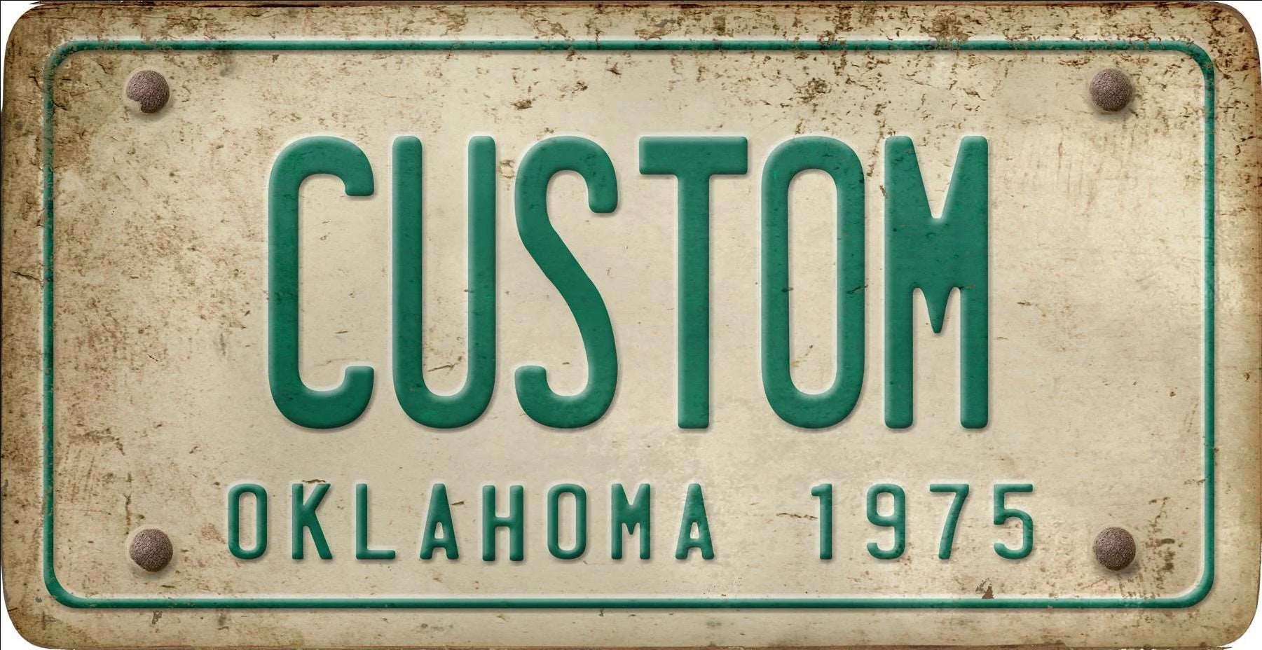 Decorative Personalized U.S. State License Plate - Oklahoma - Interior Mojo llc