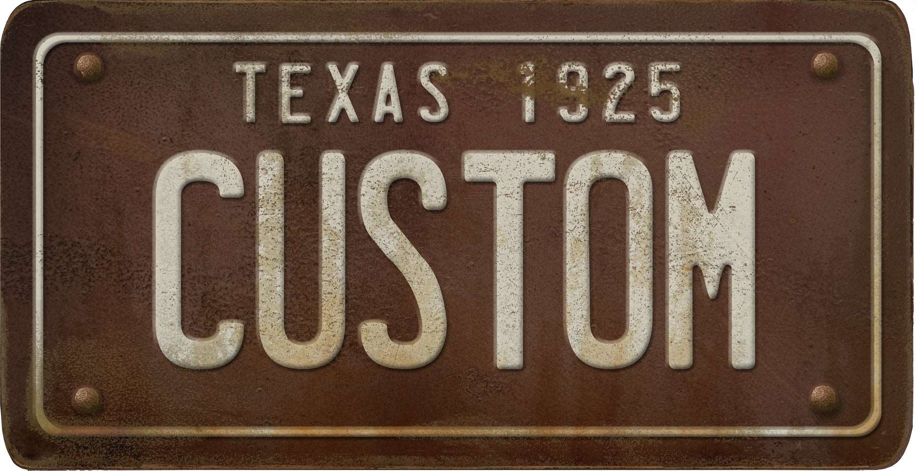 Decorative Personalized U.S. State License Plate - Texas - Interior Mojo llc