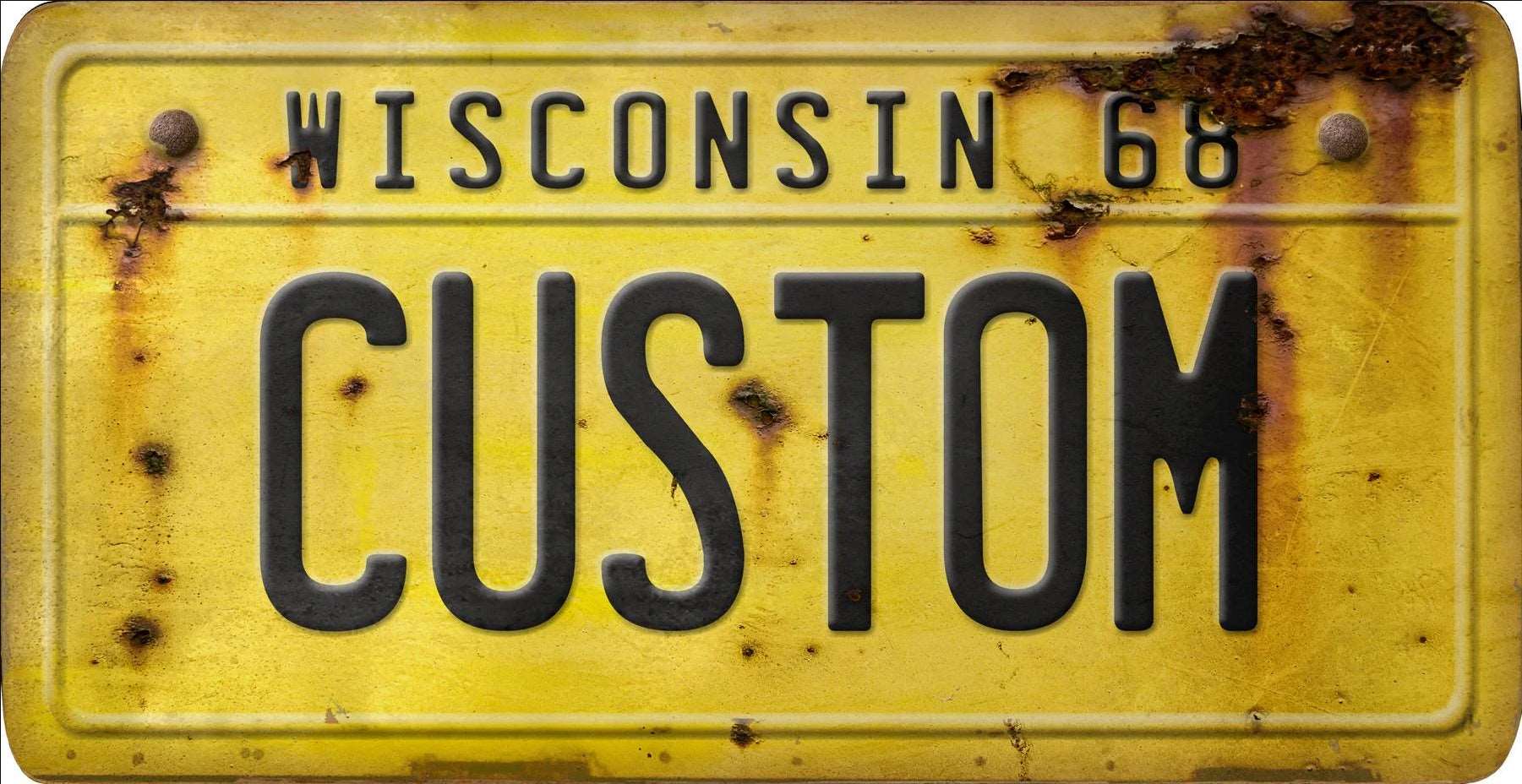 Decorative Personalized U.S. State License Plate - Wisconsin - Interior Mojo llc