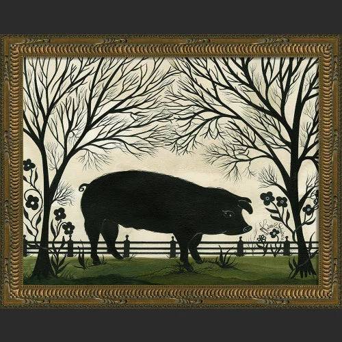 Animal Silhouette Pig Large - Interior Mojo llc